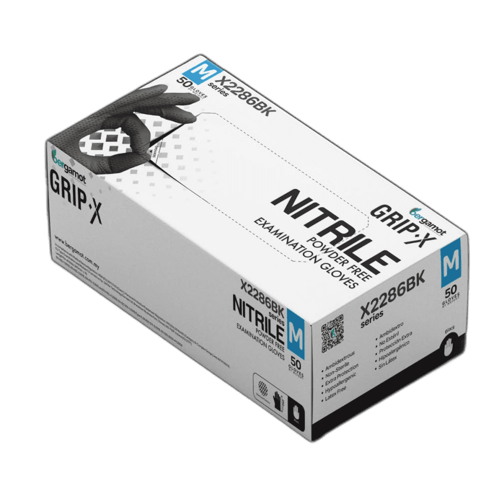 Blackline Supply black nitrile glove box